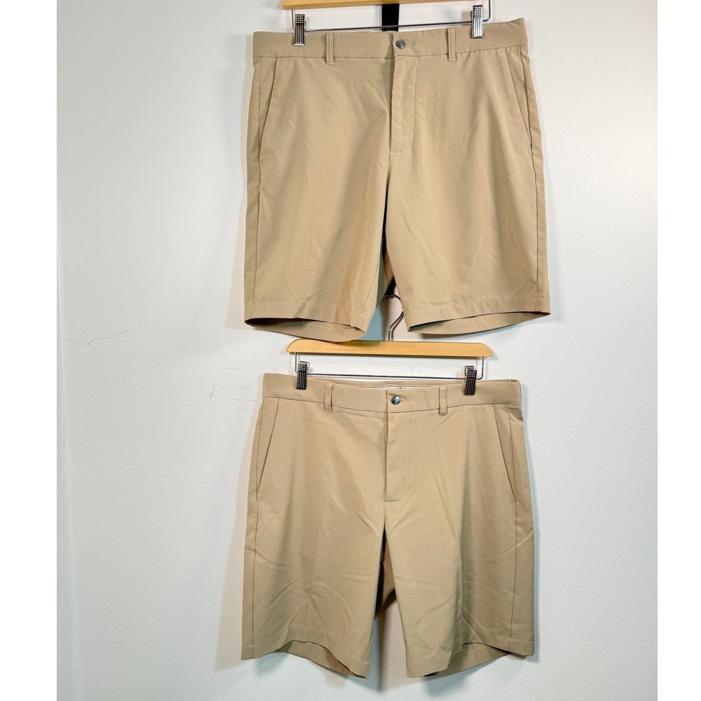 Callaway Bundle Mens Size 34 Performance Golf Shorts Khaki Tan Stretch Preppy